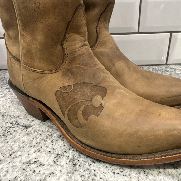Kansas State University‎ KSU Nocona Leather Cowgirl Boots Women's 7.5 B Pointed - Picture 9 of 10